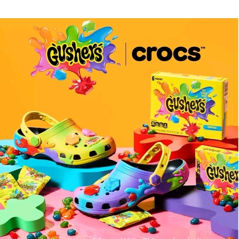 New Authentic Kids Crocs Gushers Slides Shoes  Limited Edition Youth
